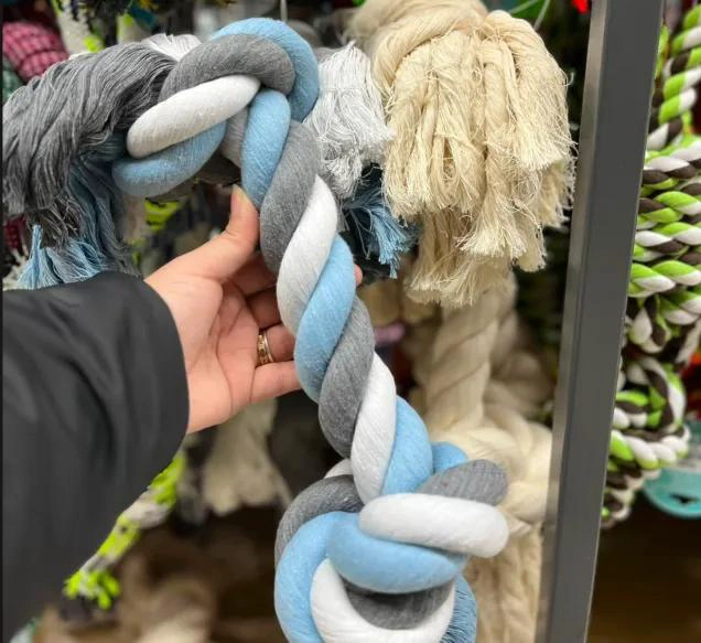 MORDEDOR DE CUERDA TRENZADA PARA PERROS DE 46 CM - 5