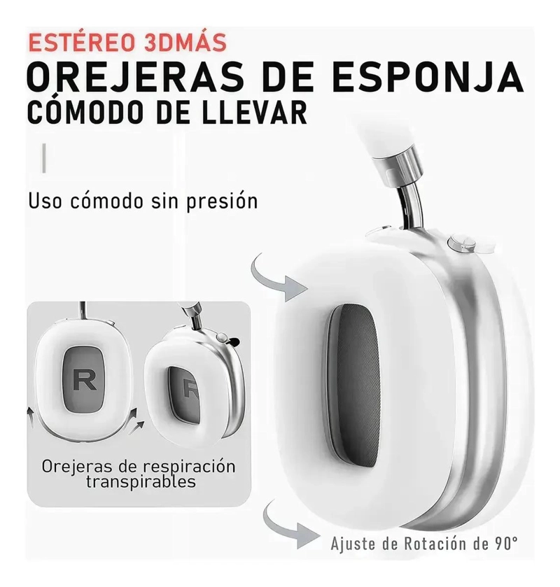 AUDIFONOS INALAMBRICOS BLUETOOTH CON CANCELACION DE RUIDO - 4