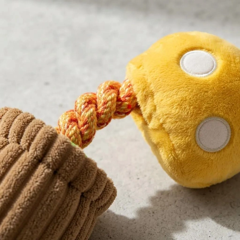 JUGUETE DE PELUCHE PARA PERROS CON CUERDA RESISTENTE 35 CM - 6