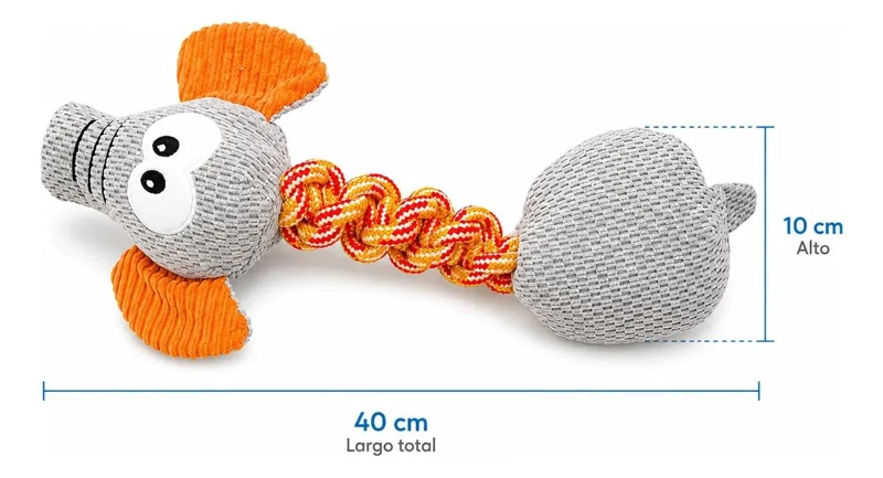 PELUCHE RESISTENTE PARA PERRO EN FORMA DE ELEFANTE - 3