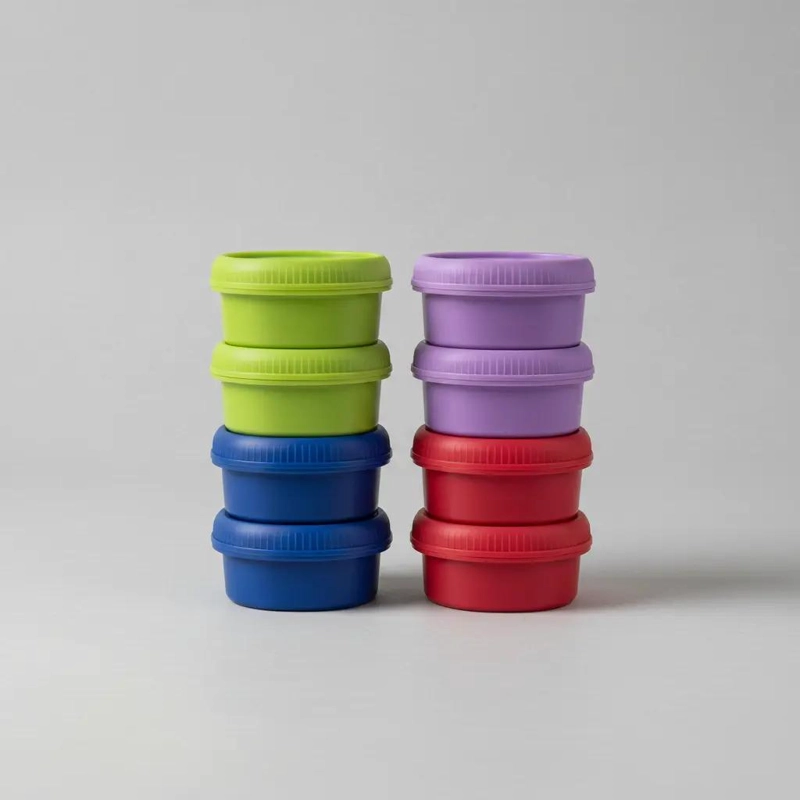 SET DE 8 MINI SALSEROS DE PLASTICO PARA SALSAS Y ADEREZOS - 6