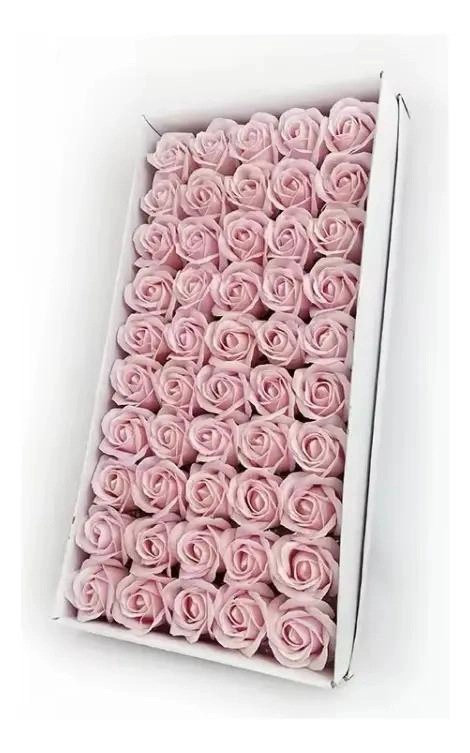 PACK DE 50 ROSAS DE JABON PARA DECORACION FLORAL - 1