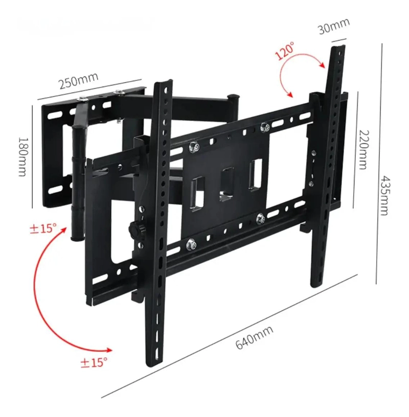 SOPORTE TV ARTICULADO DOBLE PARA PANTALLAS DE 40 A 80 PULGADAS - 5