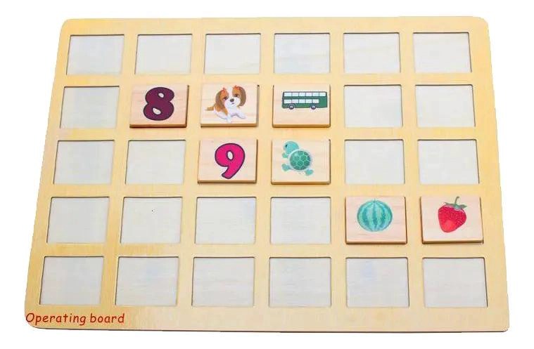 MEMORICE DE MADERA DIDACTICO PARA NIÑOS CON DISEÑOS COLORIDOS - 4