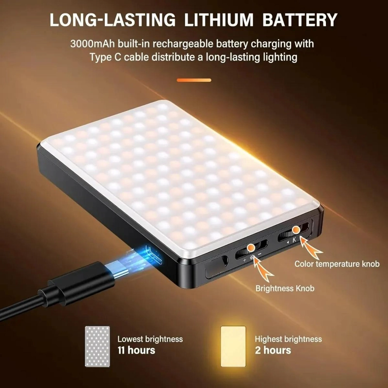 LAMPARA LED COMPACTA CON CLIP PARA FOTOGRAFIA Y VIDEO - 2