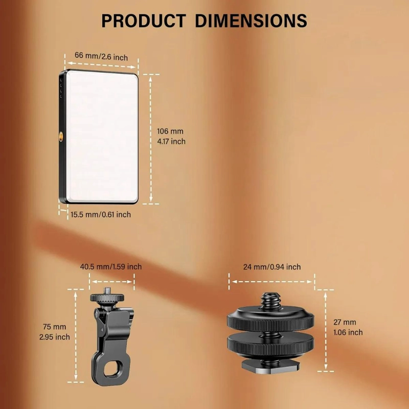LAMPARA LED COMPACTA CON CLIP PARA FOTOGRAFIA Y VIDEO - 4