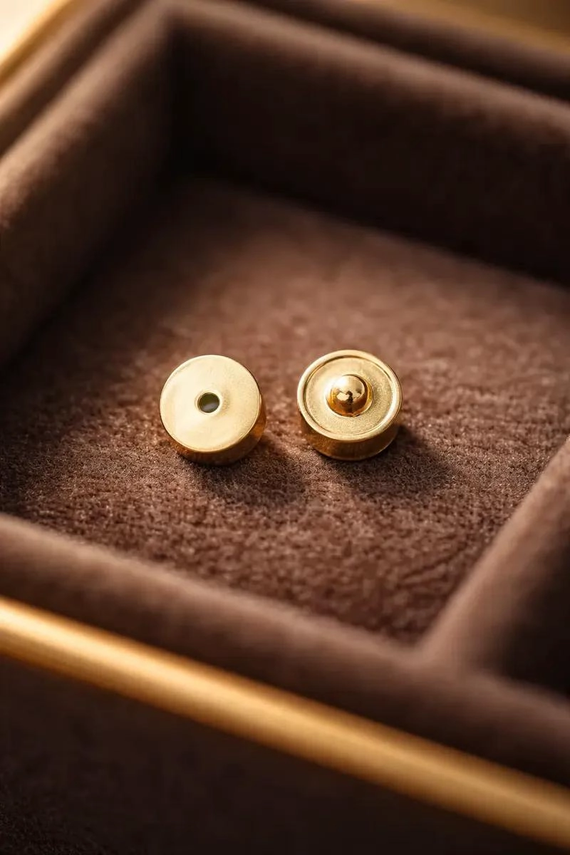 TUERCA DE PRESION PARA AROS DE ORO MODERNOS Y ELEGANTES - 1