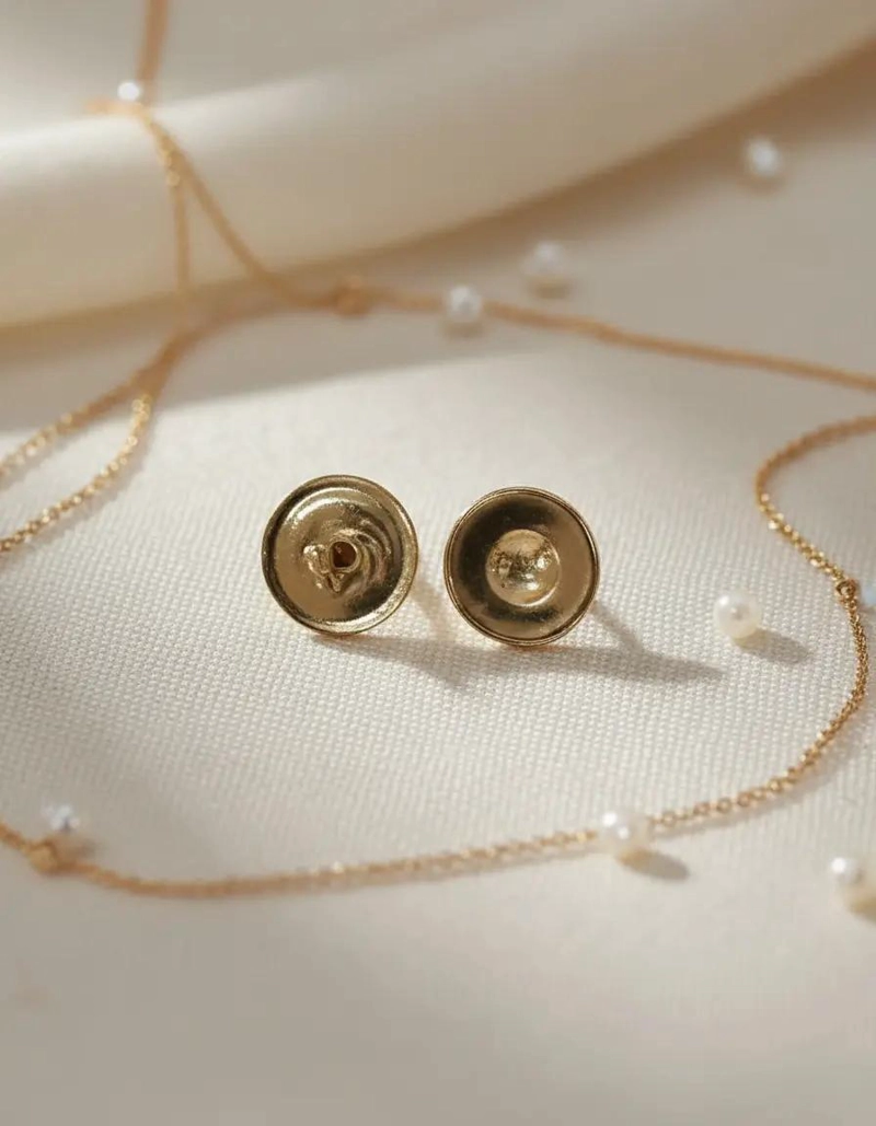 TUERCA DE PRESION PARA AROS DE ORO MODERNOS Y ELEGANTES - 3