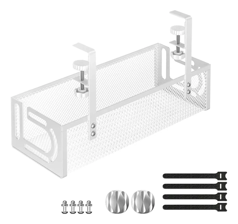 BANDEJA ORGANIZADORA DE CABLES PARA ESCRITORIO 40 CM - 8