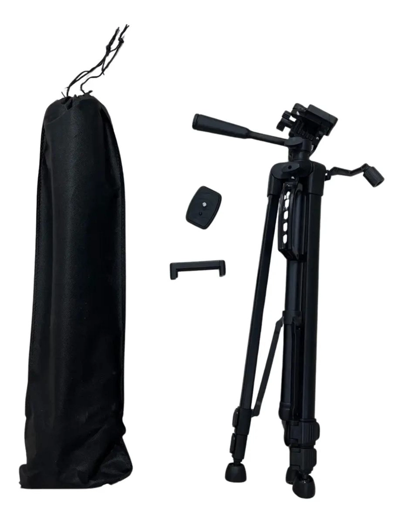 TRIPODE PARA CAMARA Y CELULAR DE 1.39 METROS CON ADAPTADOR - 2