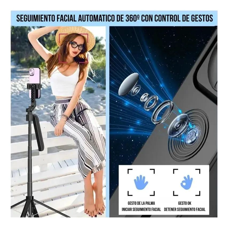 TRIPODE INTELIGENTE CON SEGUIMIENTO AUTOMATICO 360 GRADOS - 9