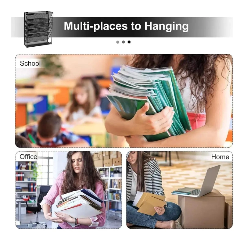 ORGANIZADOR METALICO PARA LIBROS Y DOCUMENTOS DE 5 NIVELES - 7