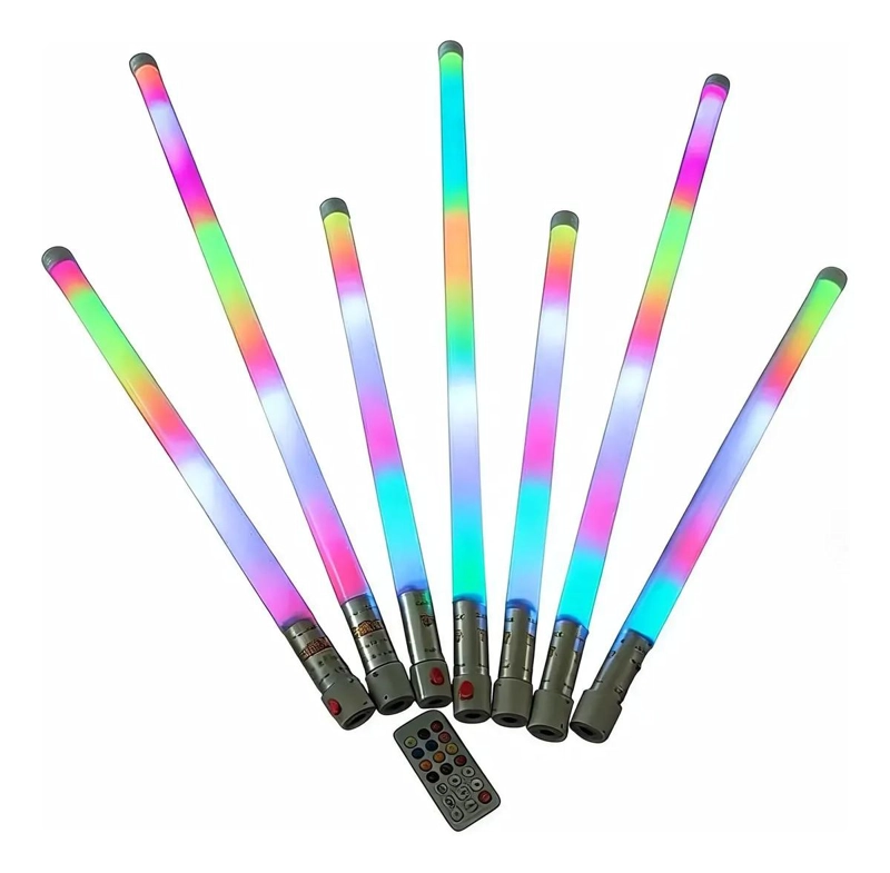 TUBO LED RGB RECARGABLE DE 1.20 METROS CON CONTROL REMOTO - 1