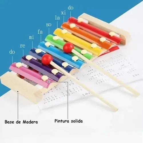 PACK DE 8 INSTRUMENTOS MUSICALES DIDACTICOS DE MADERA PARA NIÑOS - 4