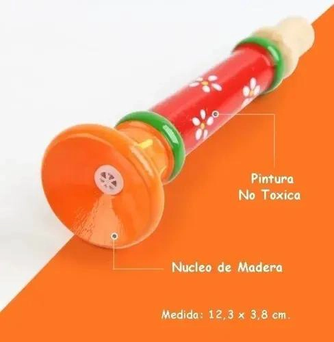 PACK DE 8 INSTRUMENTOS MUSICALES DIDACTICOS DE MADERA PARA NIÑOS - 6