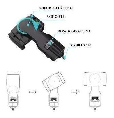 SOPORTE UNIVERSAL AJUSTABLE PARA SMARTPHONE CON ROSCA 1/4 - 5