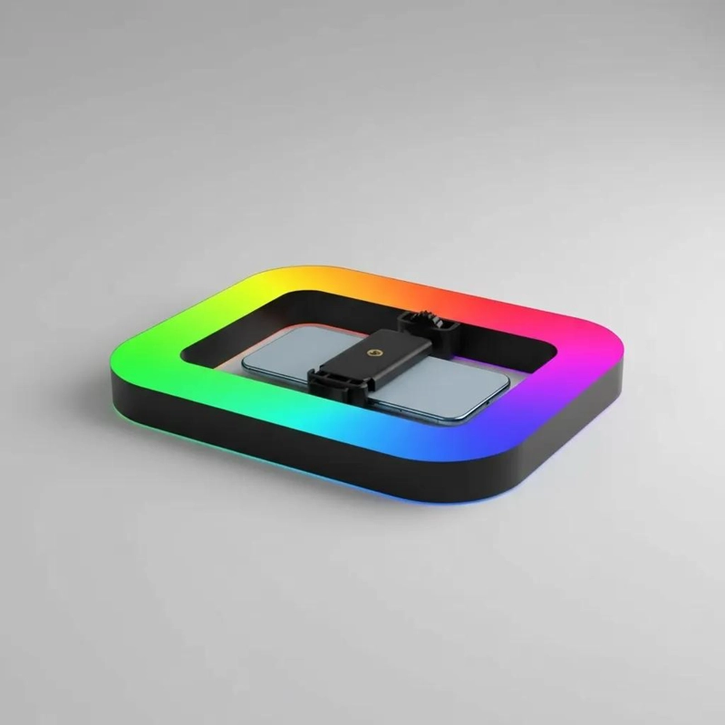 ARO DE LUZ RECTANGULAR PORTATIL MULTICOLOR PARA VIDEO - 6