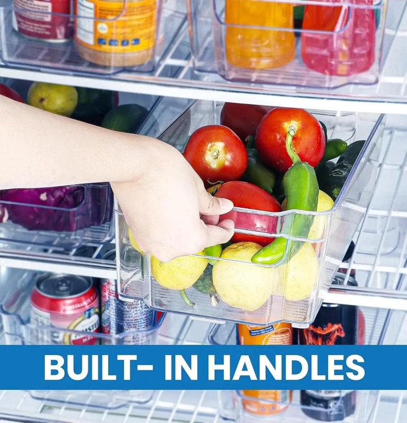 SET DE 8 ORGANIZADORES TRANSPARENTES PARA REFRIGERADOR Y COCINA - 6