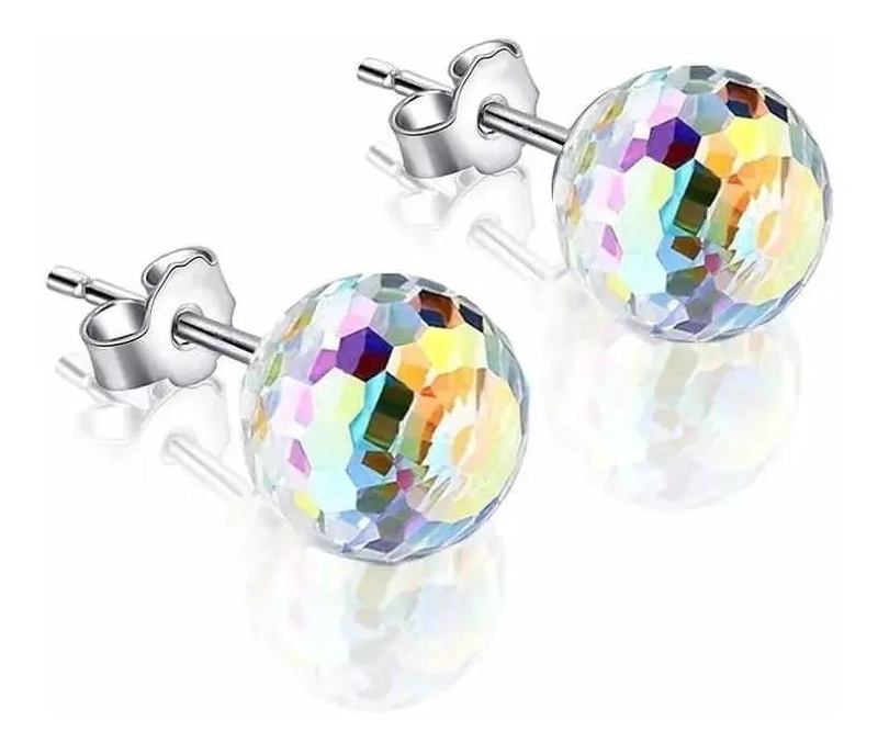 AROS DE CRISTAL ESFE RICOS EN COLOR BLANCO - 1