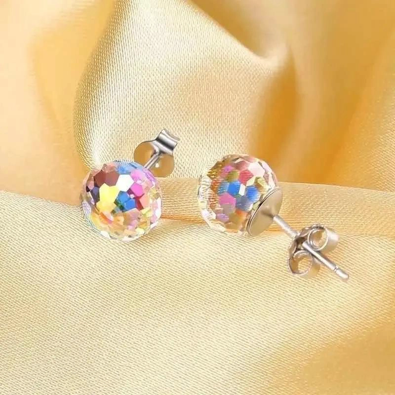 AROS DE CRISTAL ESFE RICOS EN COLOR BLANCO - 2
