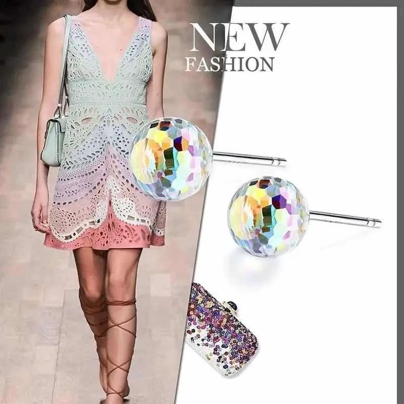 AROS DE CRISTAL ESFE RICOS EN COLOR BLANCO - 3