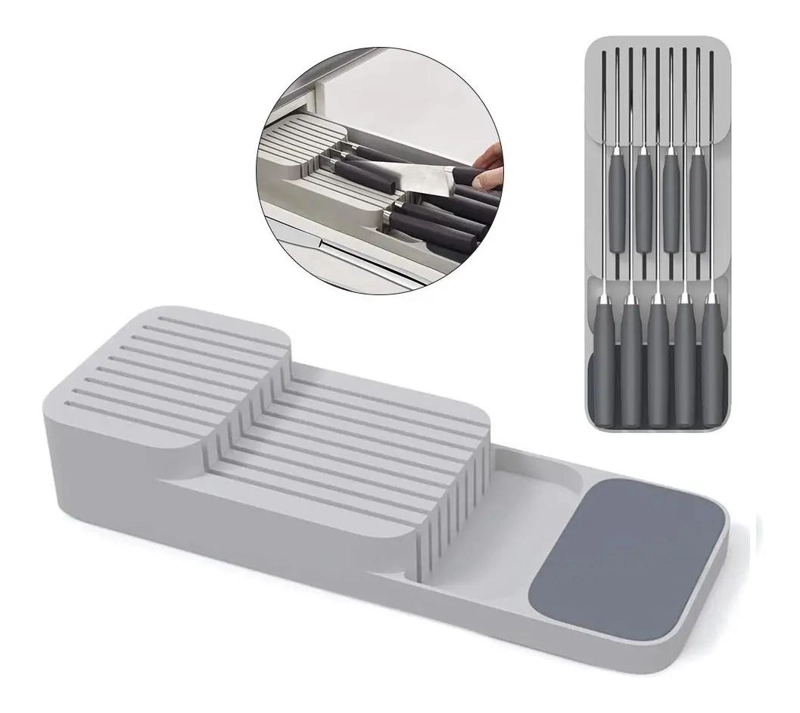 SOPORTE ORGANIZADOR PARA CUCHILLOS DE CAJON DOBLE CAPA - 1