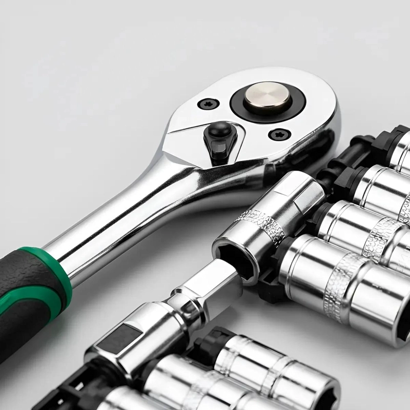 SET DE LLAVE CHICHARRA CON DADOS HEXAGONALES 12 PIEZAS - 6