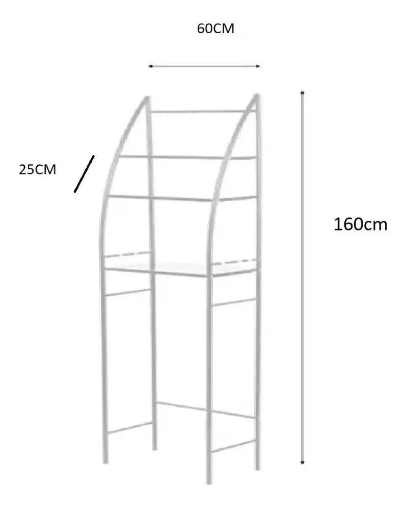 ESTANTE ORGANIZADOR METALICO DE 3 NIVELES PARA BAÑO Y LAVANDERIA - 4