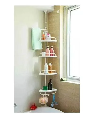 ORGANIZADOR ESQUINERO DUCHA BAÑO MULTIUSO 4 NIVELES AJUSTABLE - 1