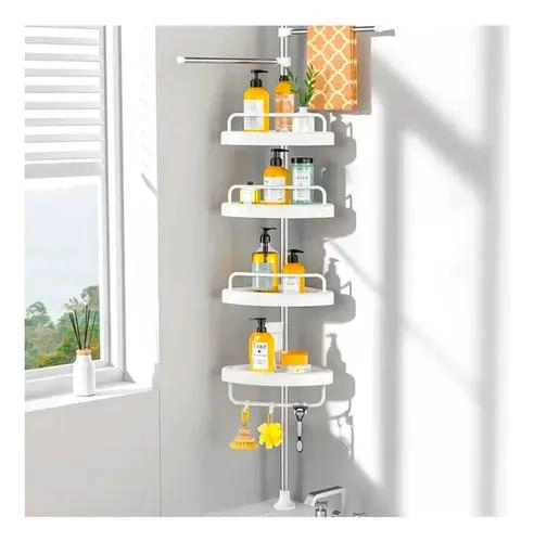 ORGANIZADOR ESQUINERO DUCHA BAÑO MULTIUSO 4 NIVELES AJUSTABLE - 2