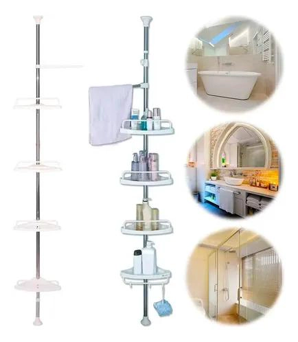 ORGANIZADOR ESQUINERO DUCHA BAÑO MULTIUSO 4 NIVELES AJUSTABLE - 3