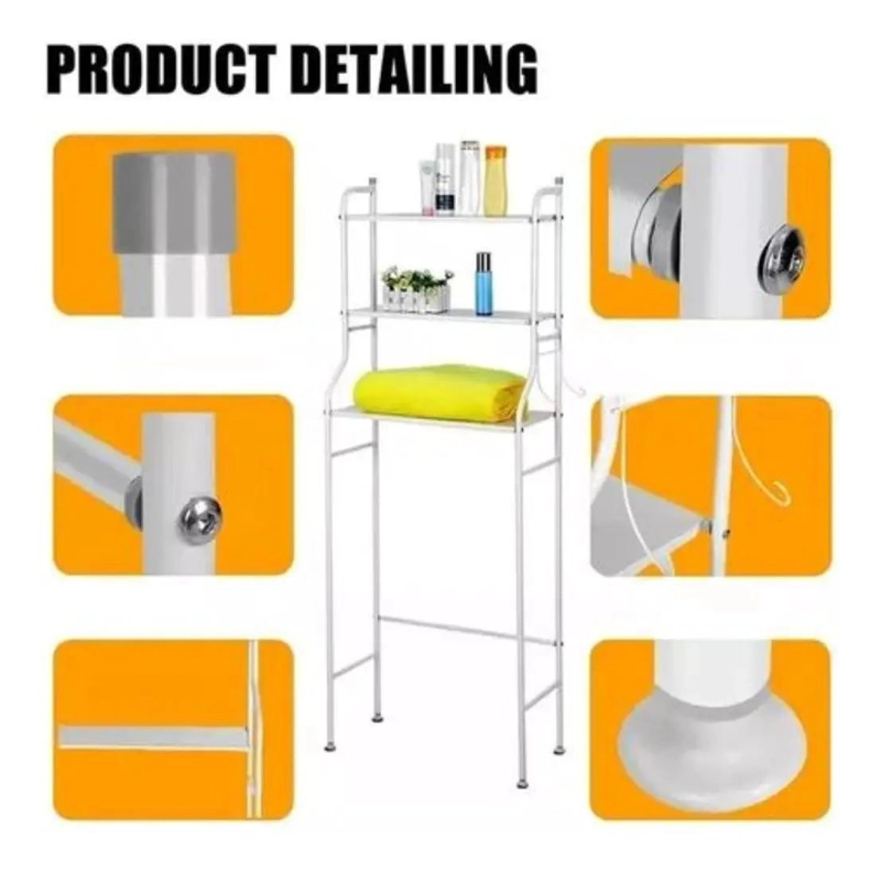 ESTANTE ORGANIZADOR DE BAÑO VERTICAL DE TRES NIVELES - 3