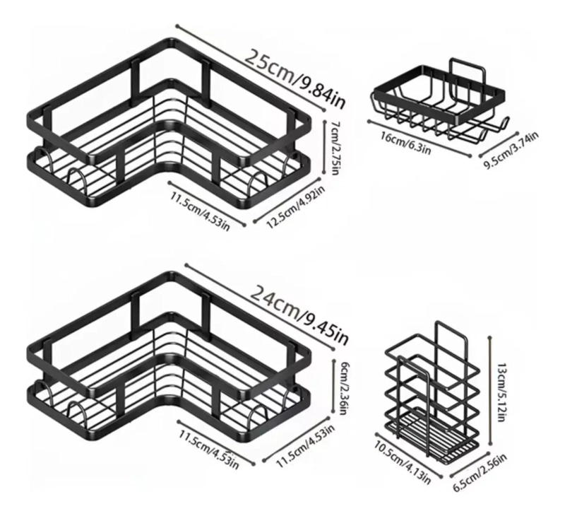 REPISA ORGANIZADOR DUCHA 5 PIEZAS PARA BAÑO - 4
