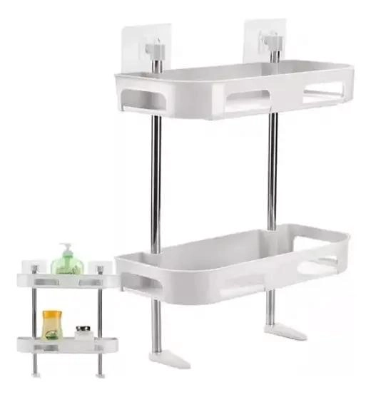 ESTANTE ORGANIZADOR MULTIFUNCIONAL PARA BAÑO CON DOS REPISAS - 2