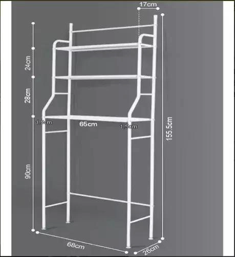 ESTANTE ORGANIZADOR METALICO DE 3 NIVELES PARA BAÑO Y LAVANDERIA - 5