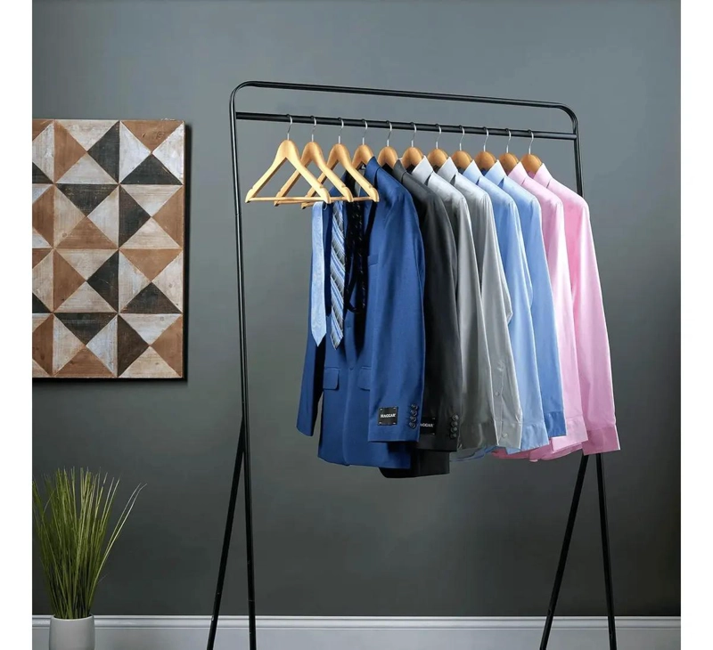 COLGADOR DE ROPA DE MADERA PARA POLERAS Y POLERONES 20 UNIDADES - 4