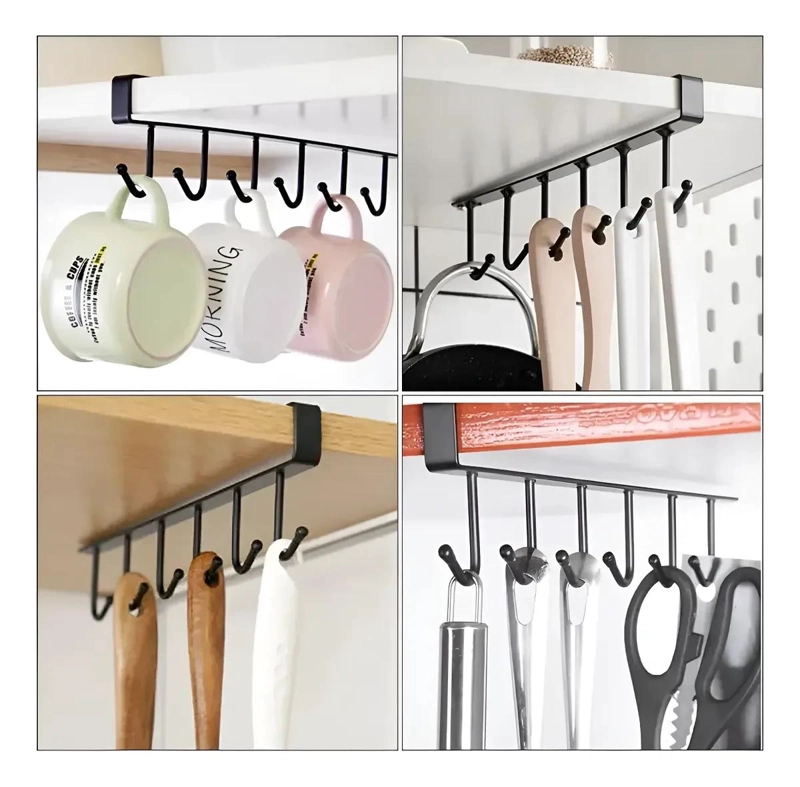 ORGANIZADOR COLGANTE DE GANCHOS PARA COCINA Y BAÑO - 10