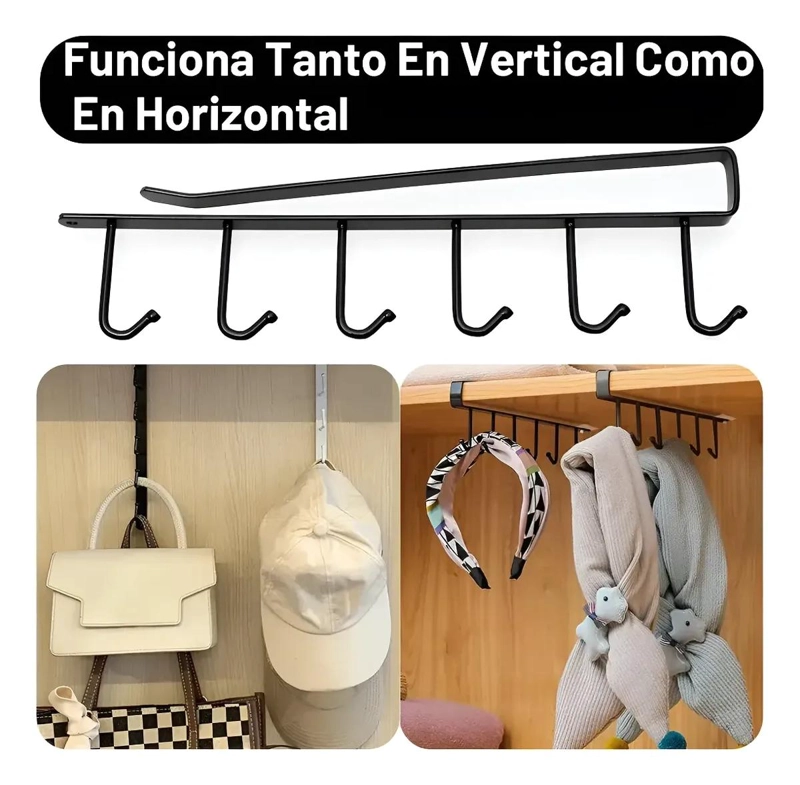 ORGANIZADOR COLGANTE DE GANCHOS PARA COCINA Y BAÑO - 5