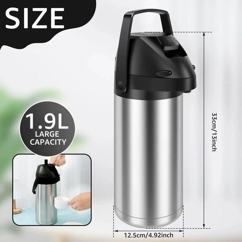 TERMO DE ACERO INOXIDABLE 1.9 LITROS CON SIFON - 3