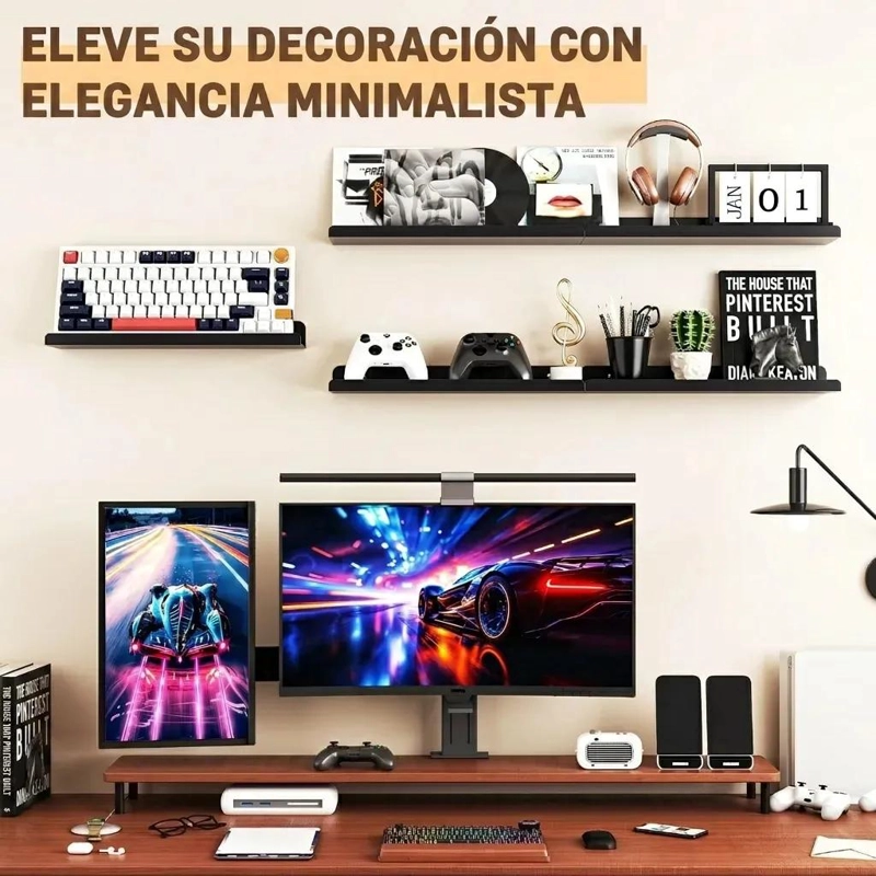 ESTANTES FLOTANTES DE ACRILICO PARA PARED EN JUEGO DE 2 - 3
