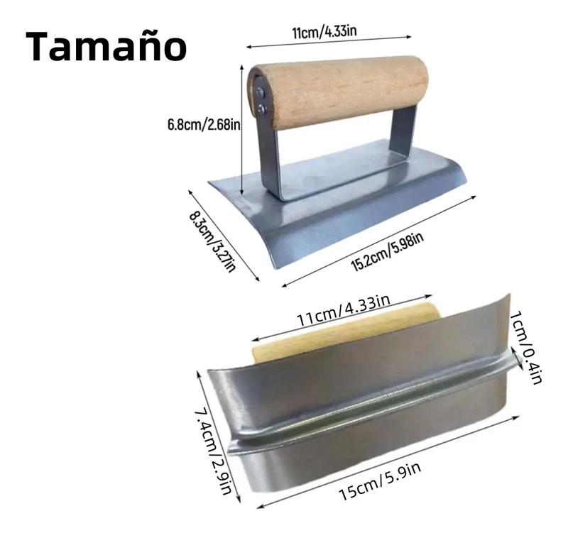 KIT DE LLANAS PARA ACABADO DE HORMIGON CON MANGO ERGONOMICO - 4