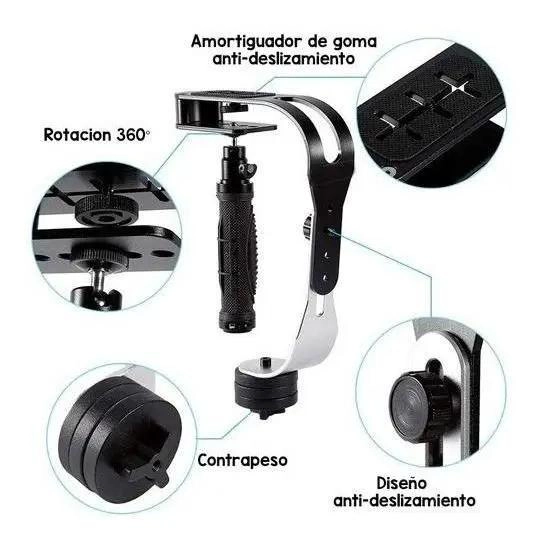 ESTABILIZADOR DE VIDEO PARA CAMARAS Y SMARTPHONES CON CONTRAPESO - 4