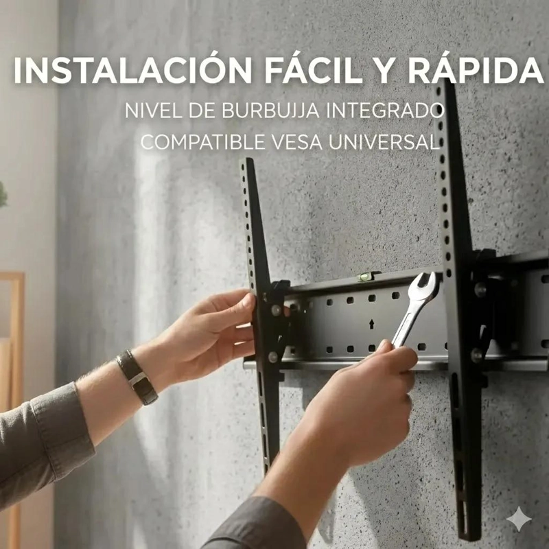 SOPORTE MURAL PARA TV DE 32 A 70 PULGADAS CON INCLINACION - 2