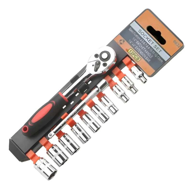 LLAVE COMBINADA DE ACERO CON MANGO ANTIDESLIZANTE - 1
