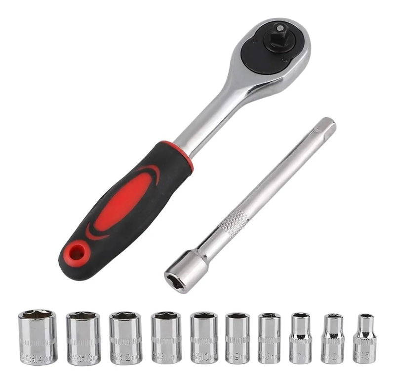 LLAVE COMBINADA DE ACERO CON MANGO ANTIDESLIZANTE - 2
