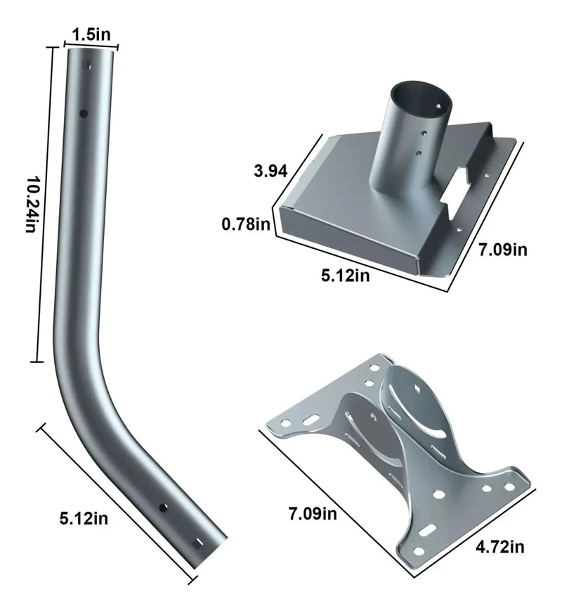 MASTIL DE METAL PARA ANTENA STARLINK V4 CON KIT DE INSTALACION - 5