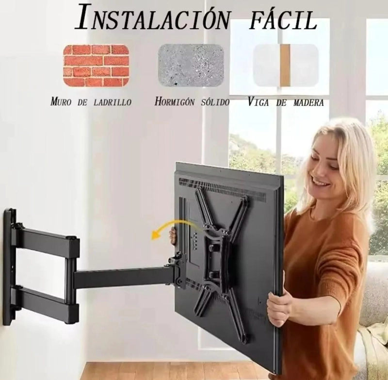 SOPORTE DE BRAZO RETRACTIL PARA PANTALLAS DE 26 A 65 PULGADAS - 2