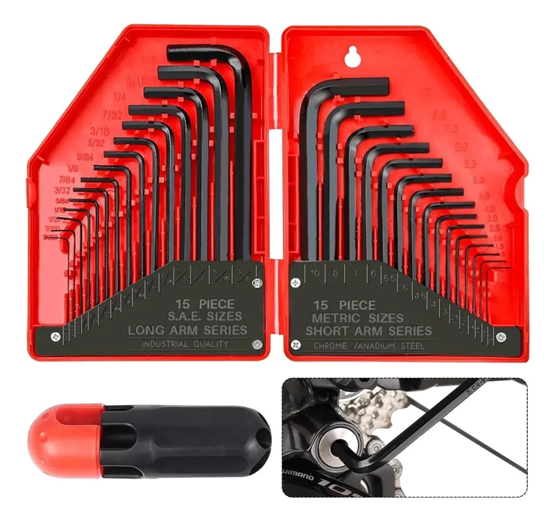 JUEGO DE LLAVES HEXAGONALES 30 PIEZAS PARA TORNILLOS - 2