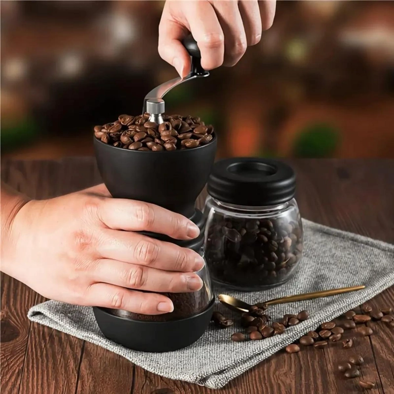 MOLINILLO MANUAL PARA CAFE  CON DEPOSITO TRANSPARENTE Y MANGO ERGONOMICO - 6