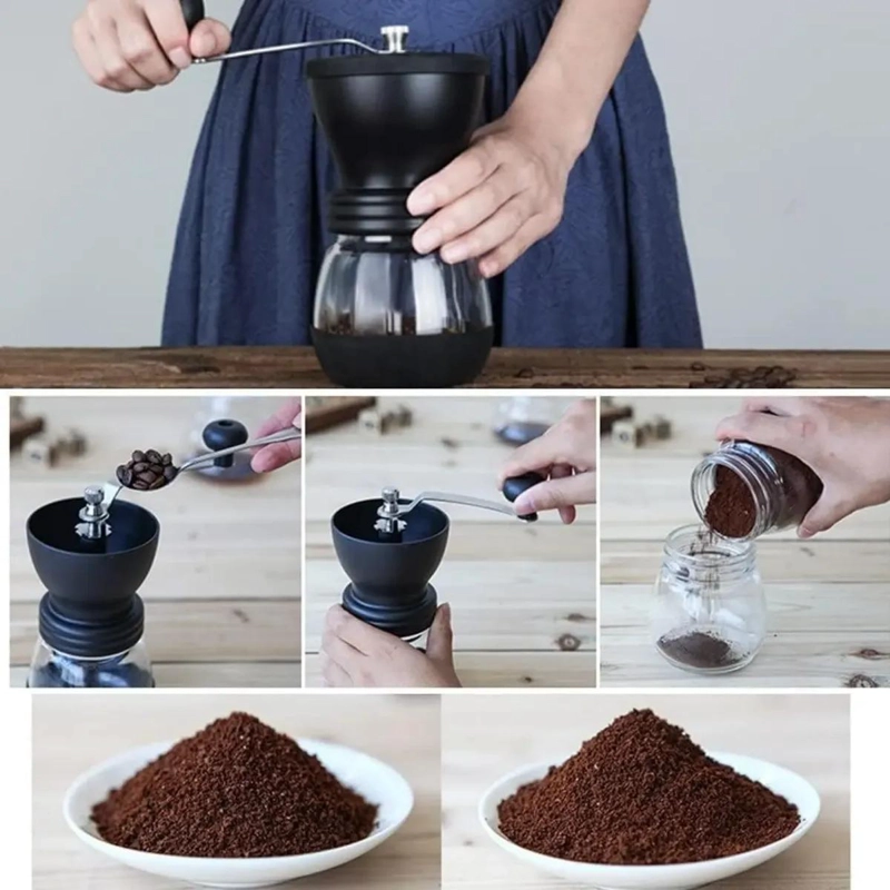 MOLINILLO MANUAL PARA CAFE  CON DEPOSITO TRANSPARENTE Y MANGO ERGONOMICO - 8